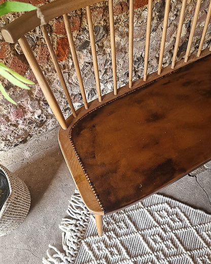 Mid Century Beech Corner Bench