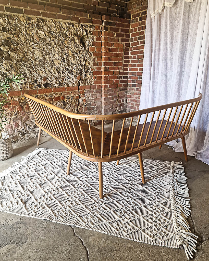 Mid Century Beech Corner Bench