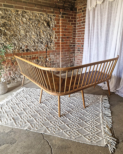 Mid Century Beech Corner Bench