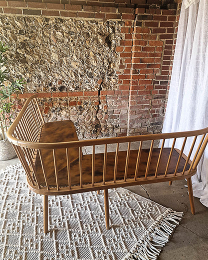 Mid Century Beech Corner Bench