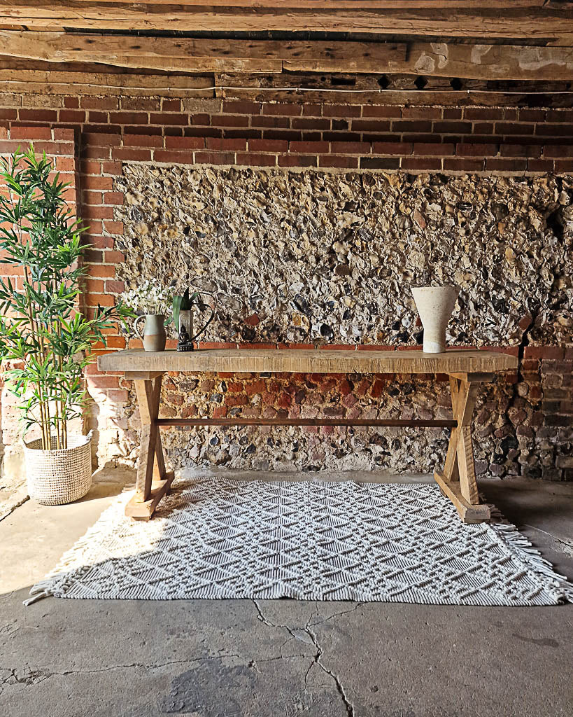 Antique Rustic Large Console Table