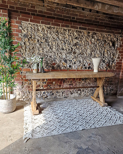 Antique Rustic Large Console Table