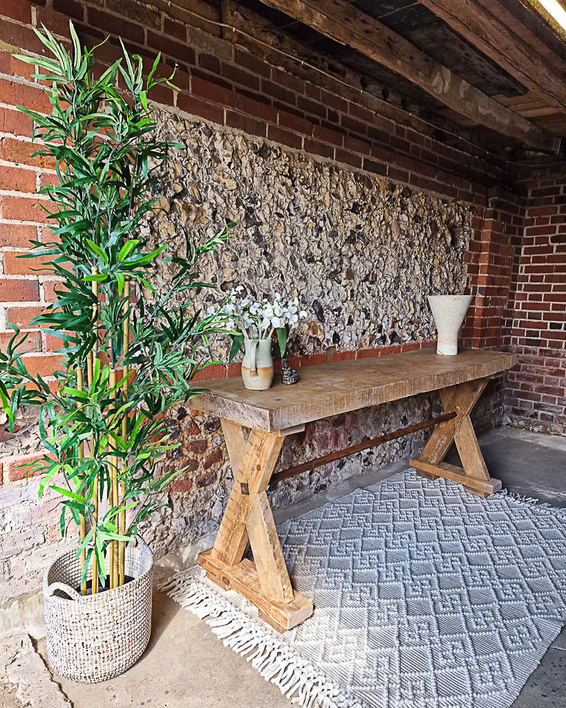 Antique Rustic Large Console Table