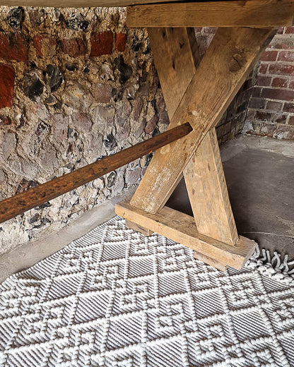 Antique Rustic Large Console Table