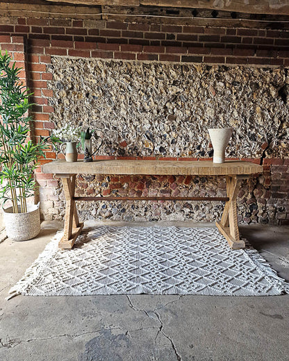 Antique Rustic Large Console Table