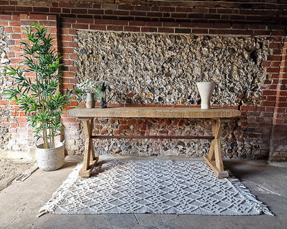 Antique Rustic Large Console Table