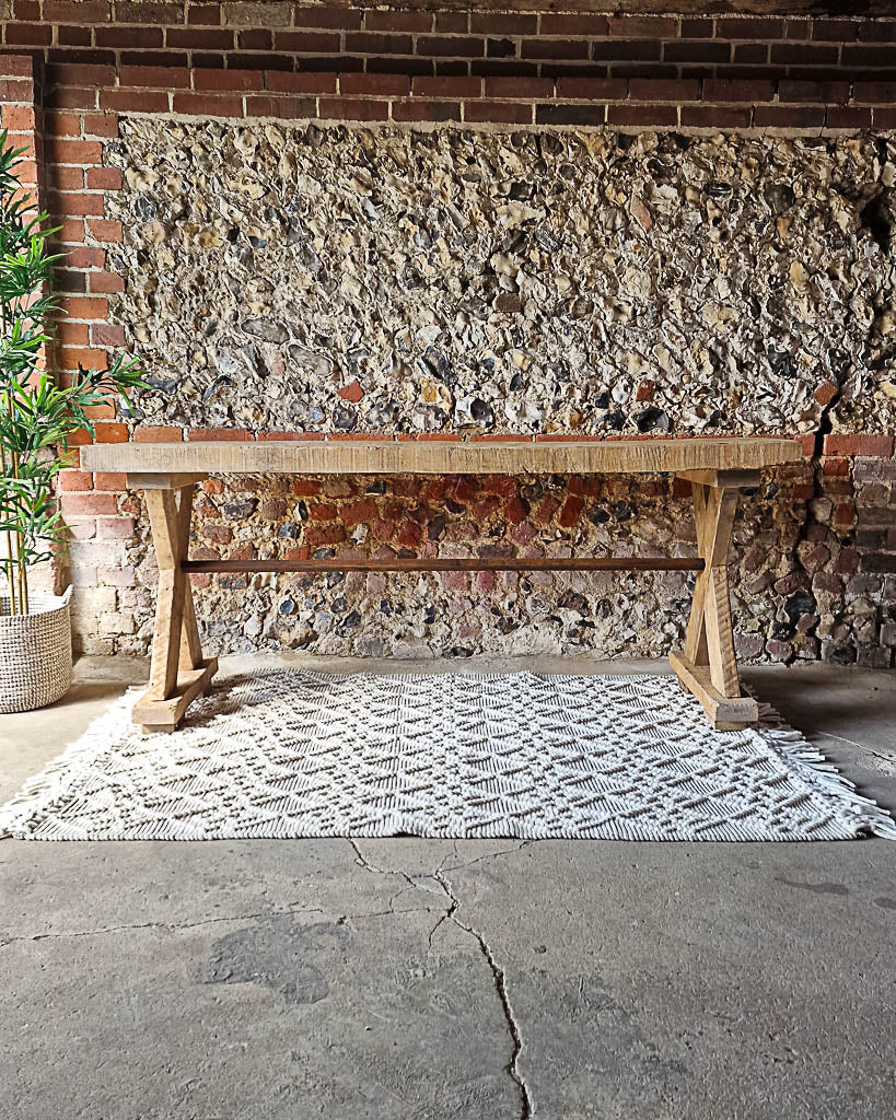 Antique Rustic Large Console Table