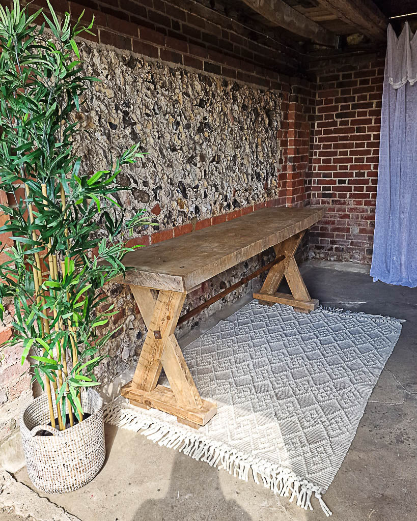 Antique Rustic Large Console Table