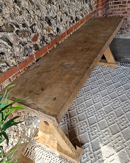 Antique Rustic Large Console Table