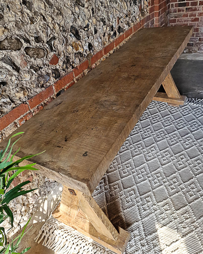 Antique Rustic Large Console Table