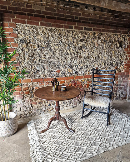 Mid Century Italian Ebonised Rocking Chair (Upholstered)