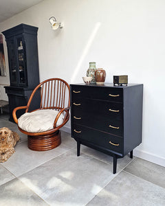 Mid Century Ebonised Chest of Drawers