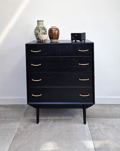 Mid Century Ebonised Chest of Drawers
