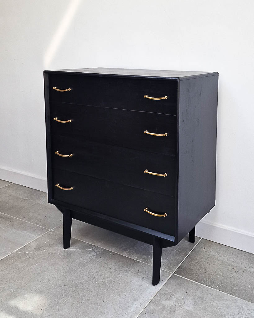Mid Century Ebonised Chest of Drawers