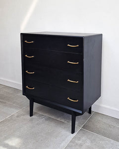 Mid Century Ebonised Chest of Drawers