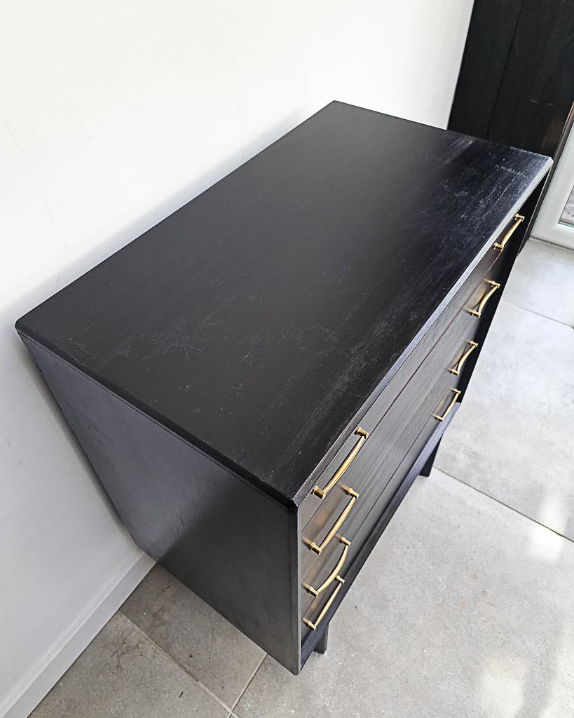 Mid Century Ebonised Chest of Drawers