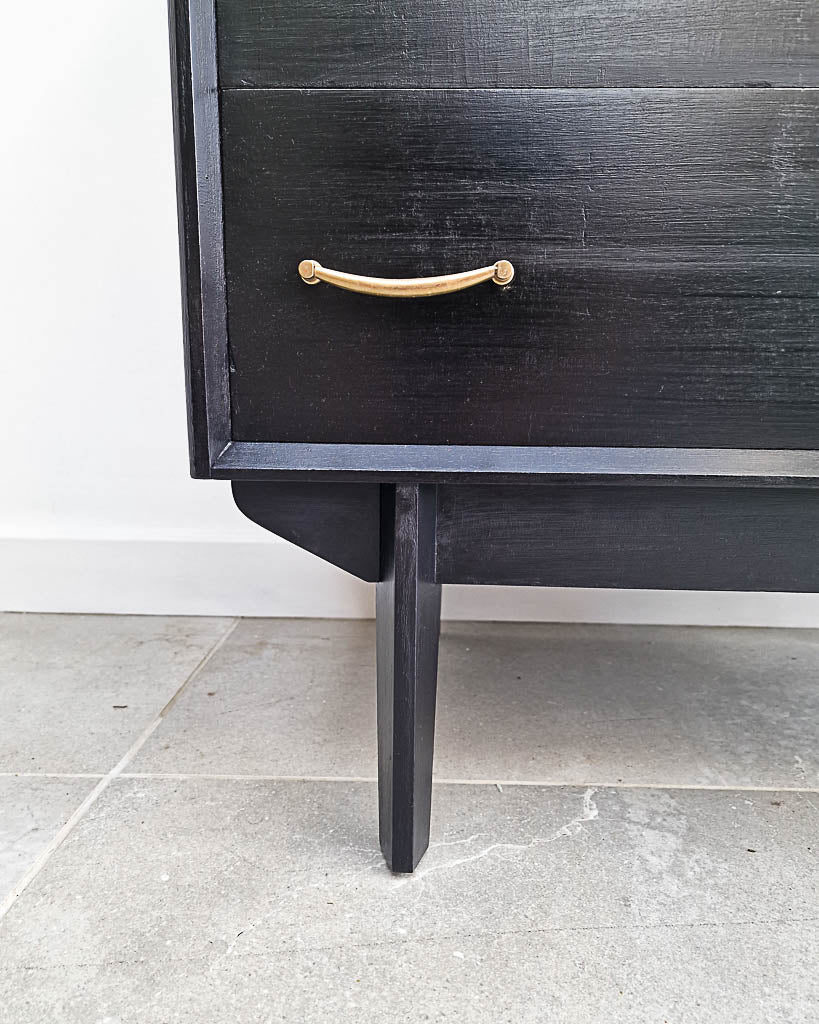 Mid Century Ebonised Chest of Drawers
