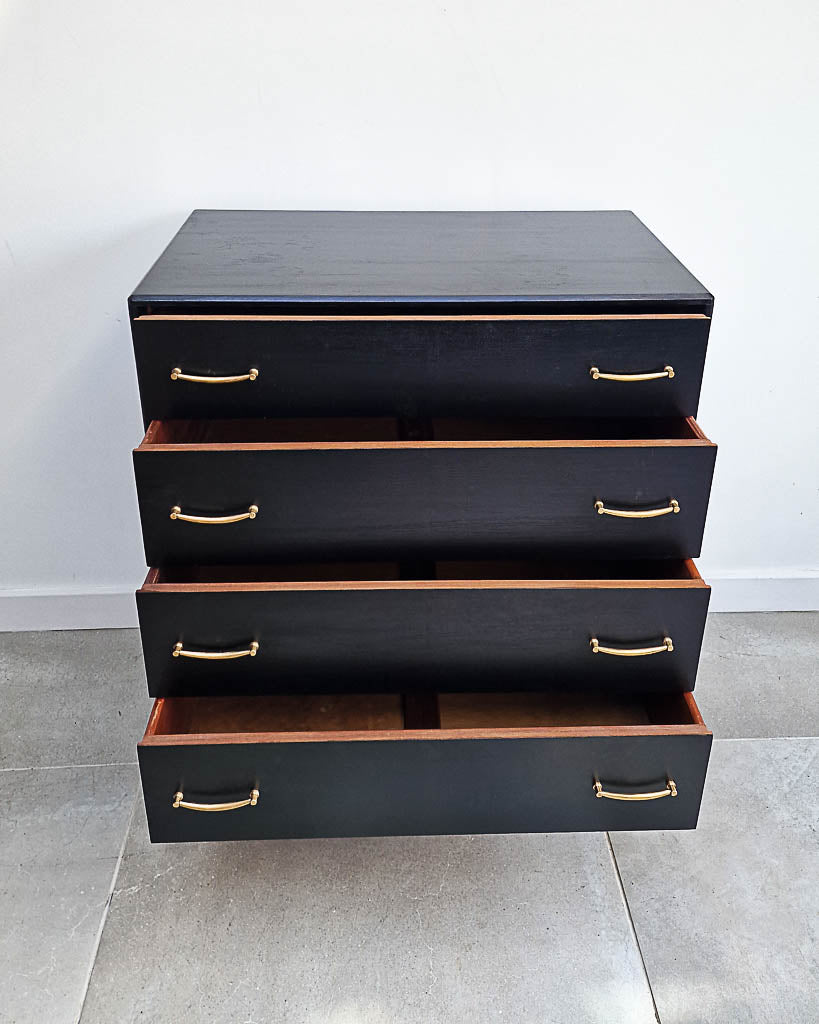 Mid Century Ebonised Chest of Drawers