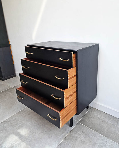 Mid Century Ebonised Chest of Drawers