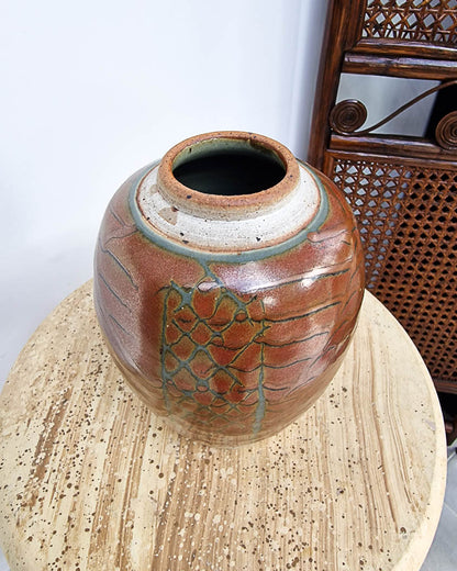 Mid Century Studio Ceramic Pottery Vase Set