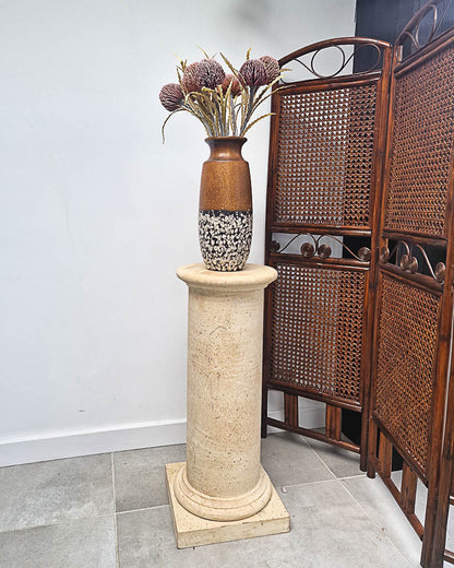 Mid Century Large German Studio Pottery Fat Lava Vase