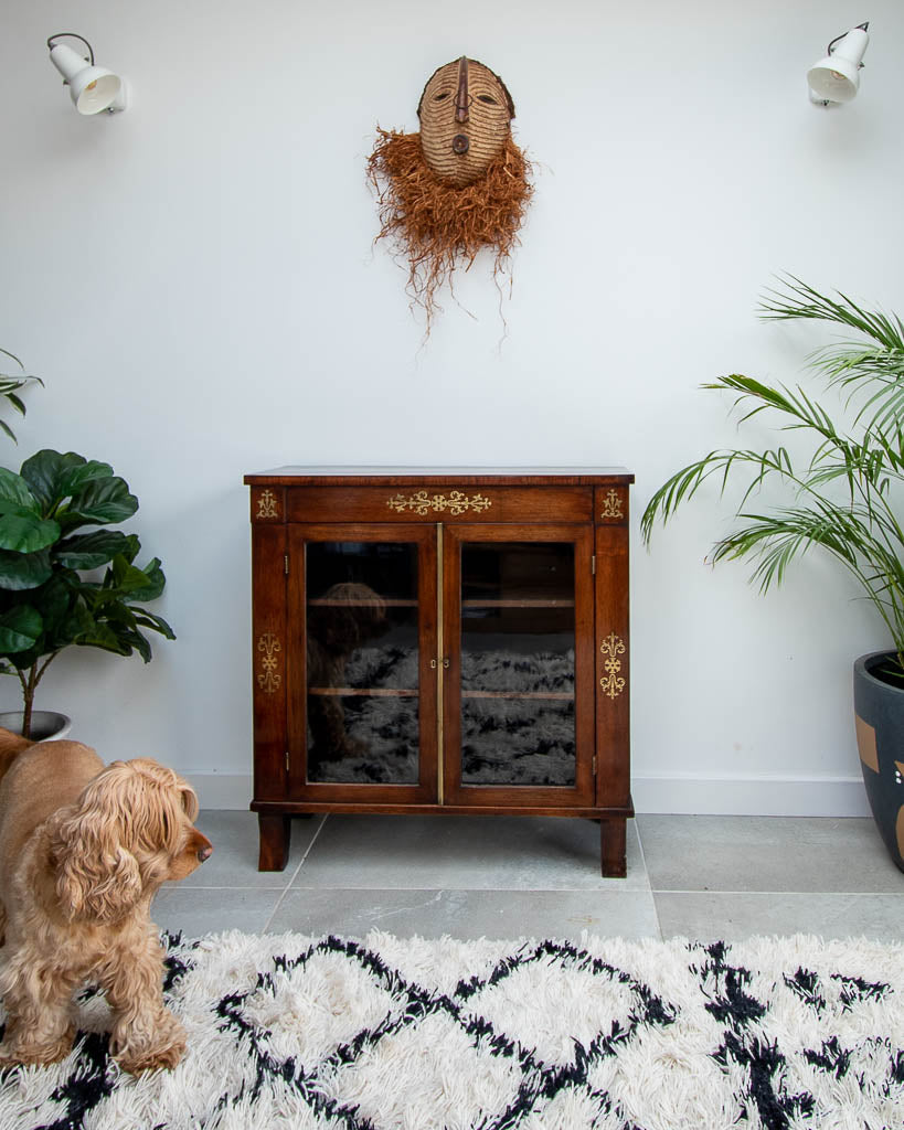 Regency Rosewood and Brass Pier Cabinet