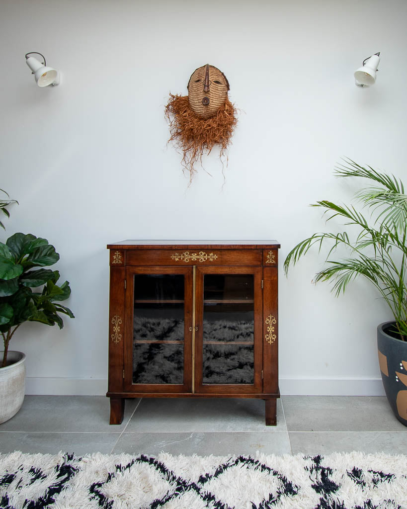 Regency Rosewood and Brass Pier Cabinet