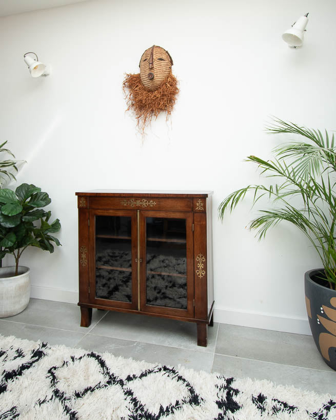 Regency Rosewood and Brass Pier Cabinet