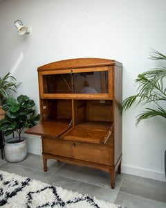 Vintage Art Deco Style Oak Cabinet