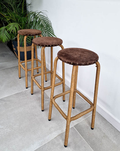 Mid Century Belgium Bar Stools (Set of 3)