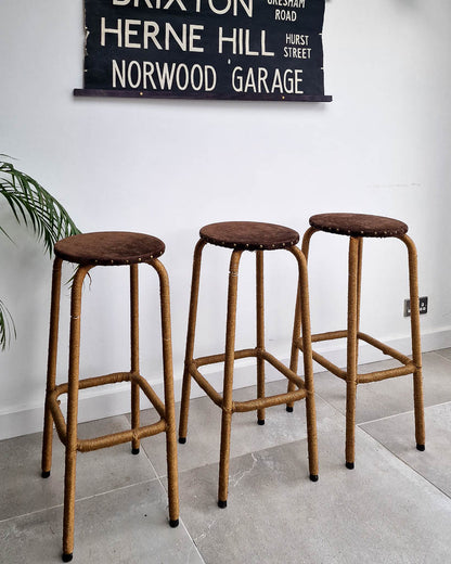 Mid Century Belgium Bar Stools (Set of 3)