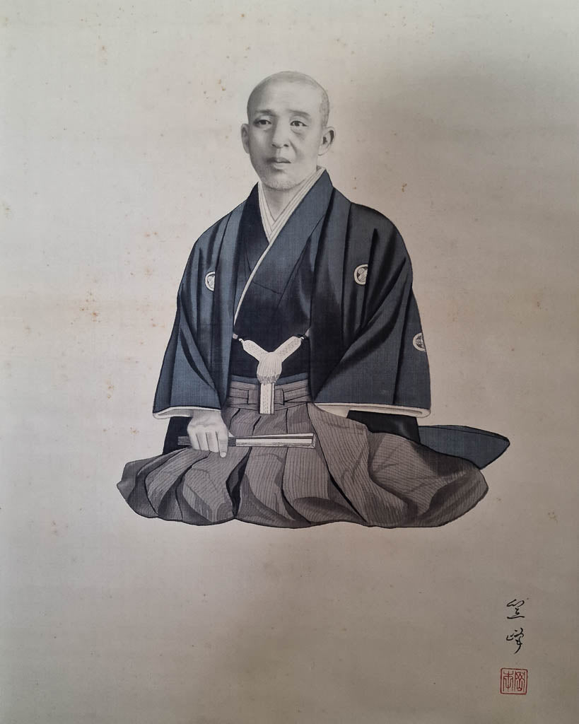 Vintage Japanese Hanging Scroll of Married Couple (Pair)