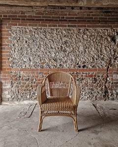 Vintage Bamboo & Wicker Chair (Pair)