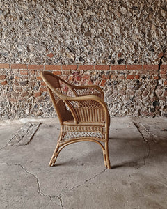 Vintage Bamboo & Wicker Chair (Pair)