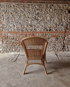 Vintage Bamboo & Wicker Chair (Pair)