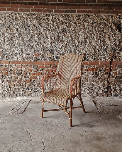 Vintage Bamboo & Cane French Bistro Style Chair