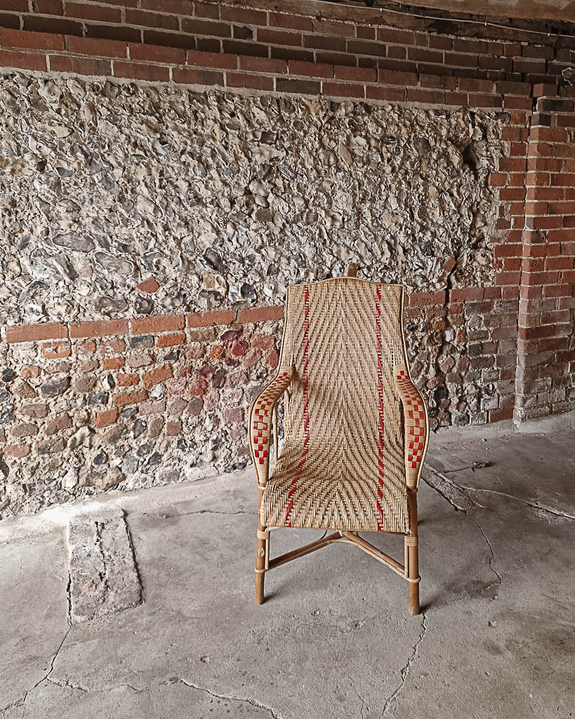 Vintage Bamboo & Cane French Bistro Style Chair