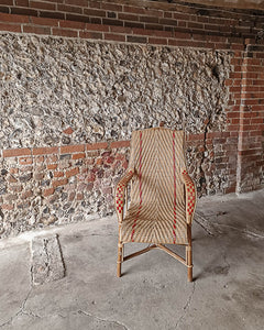 Vintage Bamboo & Cane French Bistro Style Chair