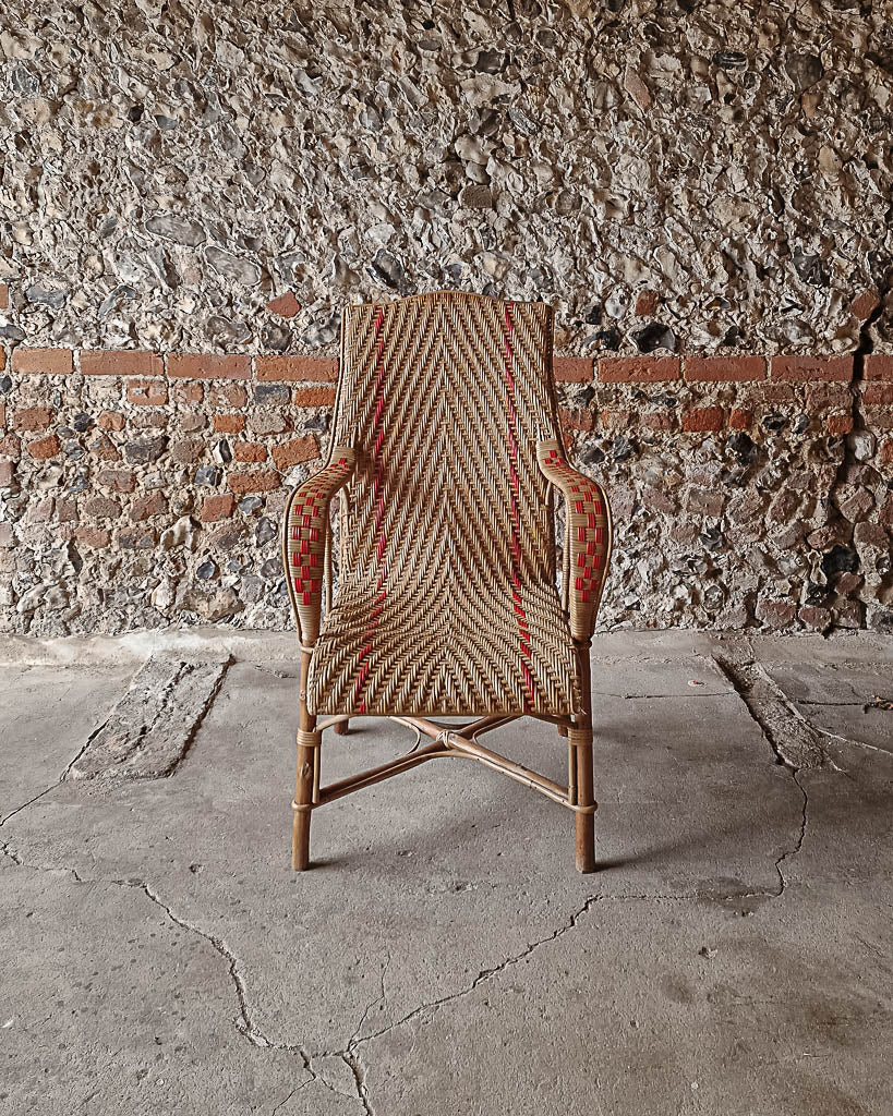 Vintage Bamboo & Cane French Bistro Style Chair