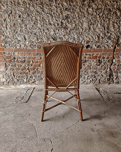 Vintage Bamboo & Cane French Bistro Style Chair
