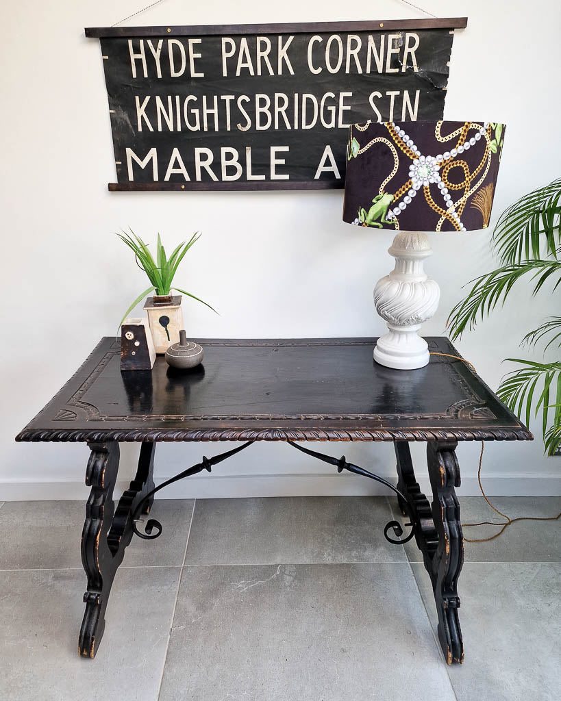 20th Century Ebonised Spanish Table