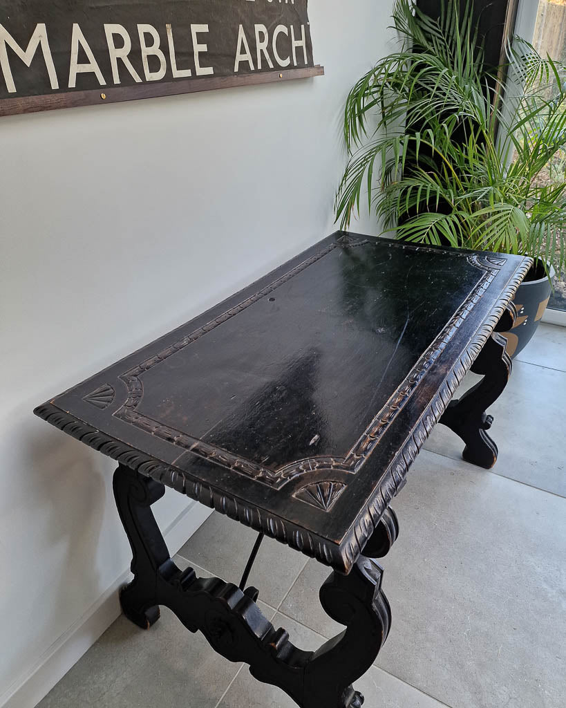 20th Century Ebonised Spanish Table