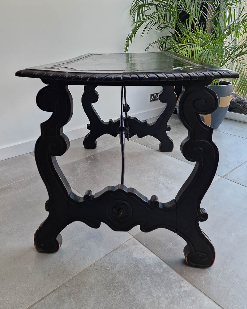 20th Century Ebonised Spanish Table