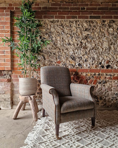 Mid Century Harris Tweed Armchairs (Pair)