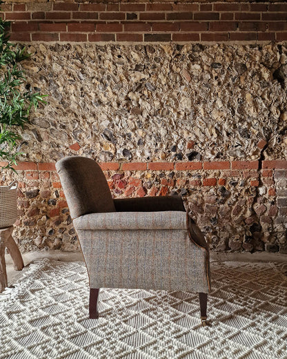 Mid Century Harris Tweed Armchairs (Pair)