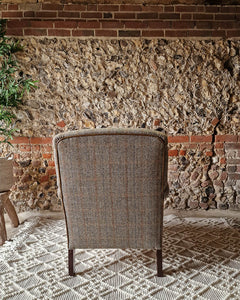 Mid Century Harris Tweed Armchairs (Pair)