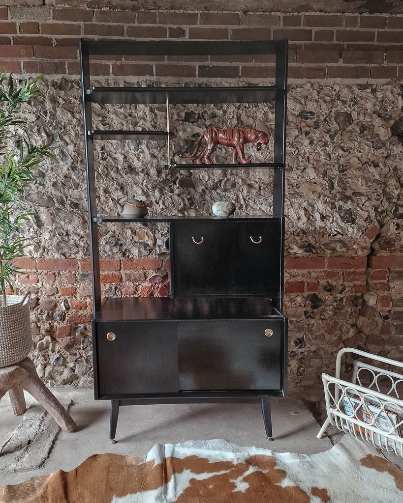 Mid Century G Plan Librenza Ebonised Room Divider / Cabinet