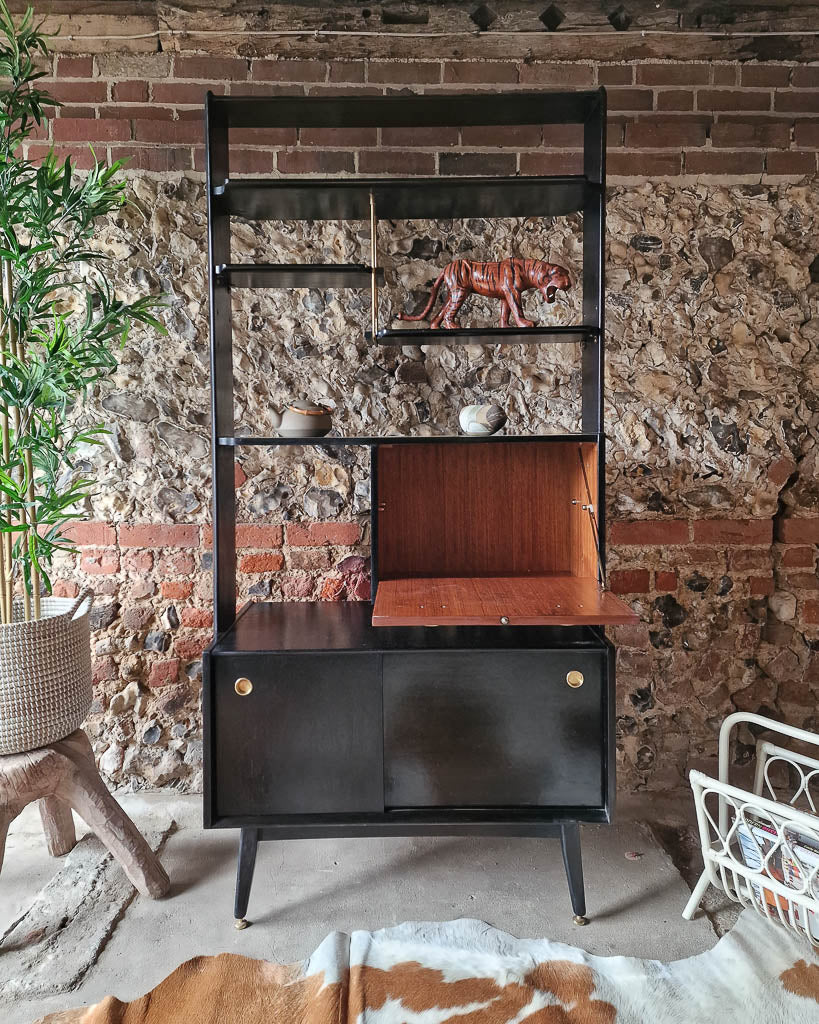 Mid Century G Plan Librenza Ebonised Room Divider / Cabinet