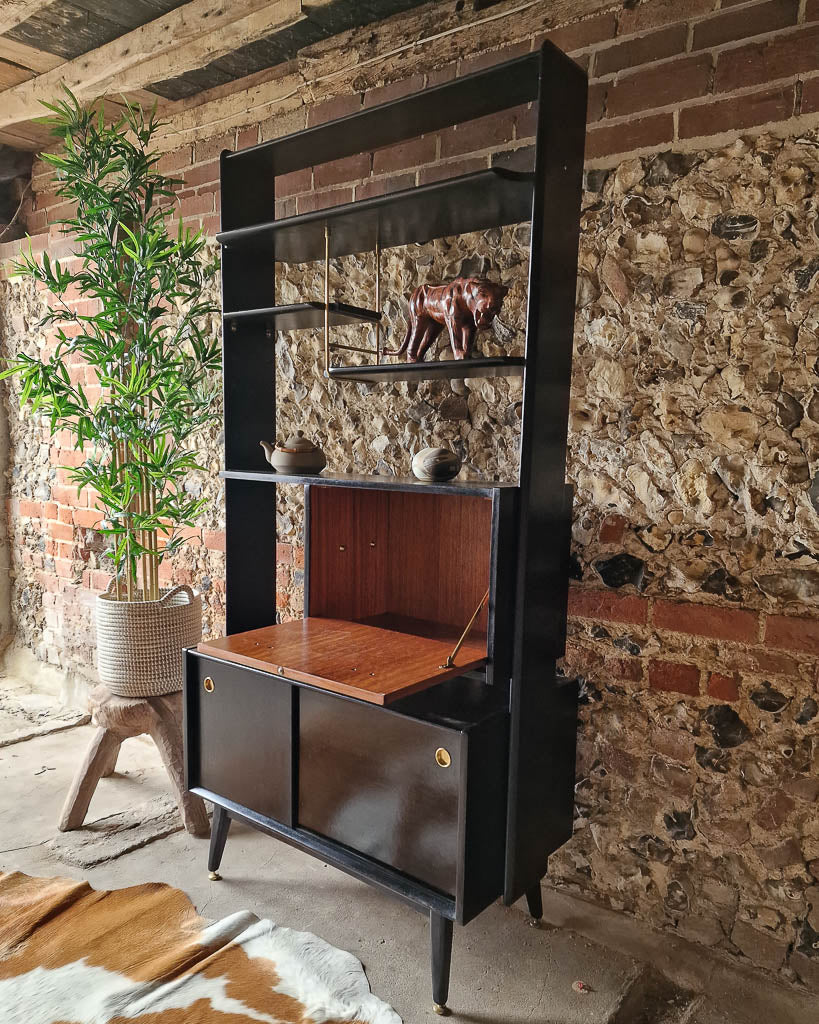 Mid Century G Plan Librenza Ebonised Room Divider / Cabinet