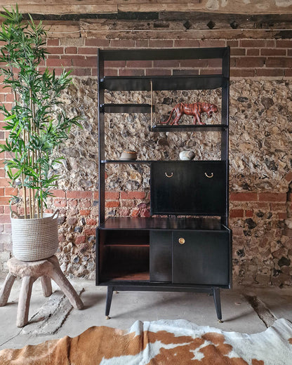 Mid Century G Plan Librenza Ebonised Room Divider / Cabinet